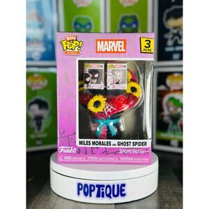 Spider-Man Valentines Miles Morales and Ghost Spider Funko Bitty Pop! Bouquet